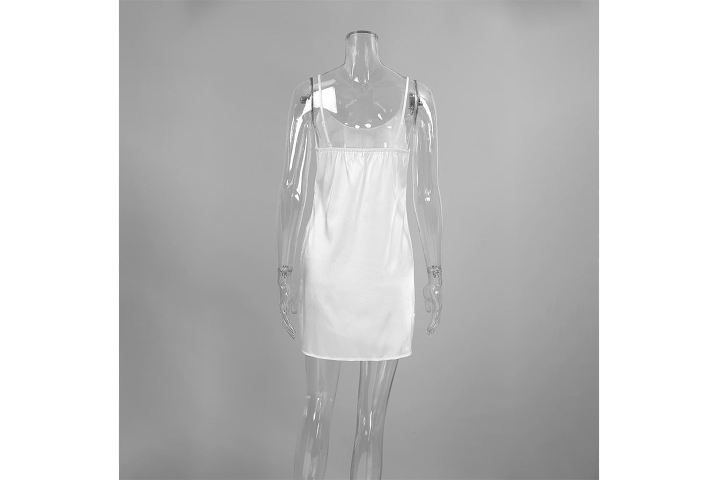 **Sexy Strappy Satin Nightdress Two-Piece Set**