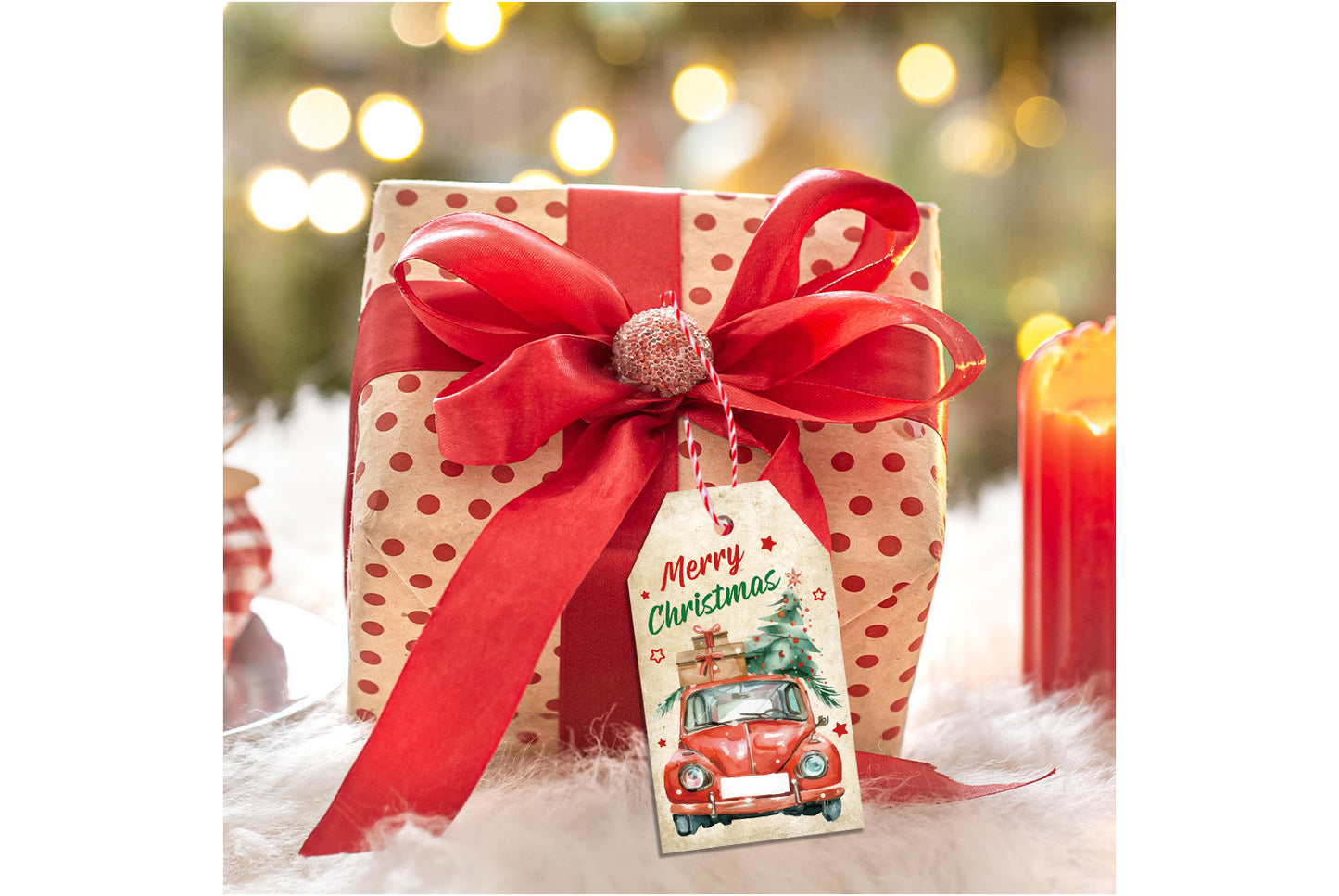 Christmas Vintage Kraft Paper Hanging Tags