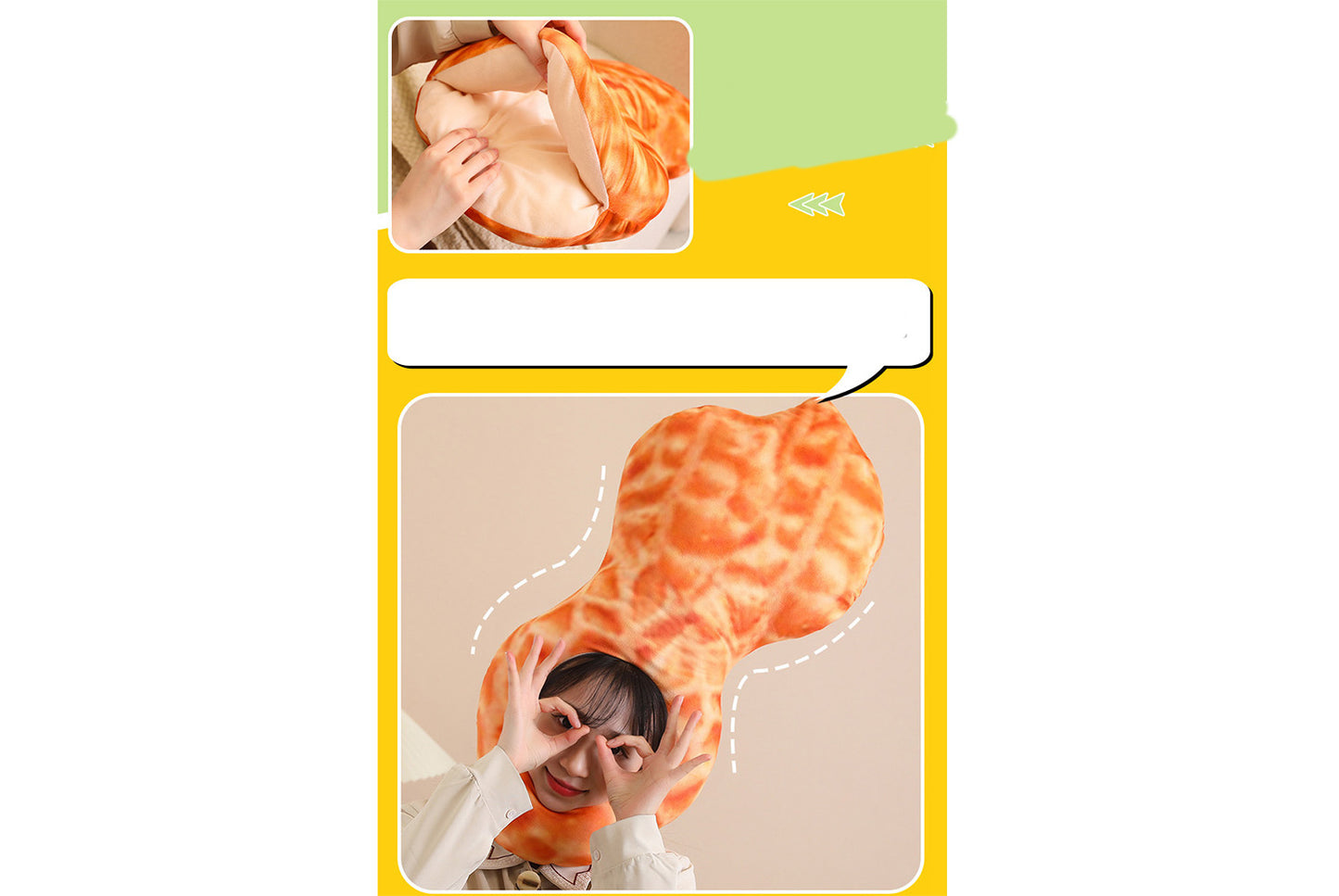 **Good Things Peanut Creative One-Piece Pillow/Head Cover**