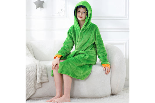 Cartoon Hooded Warm Pajamas