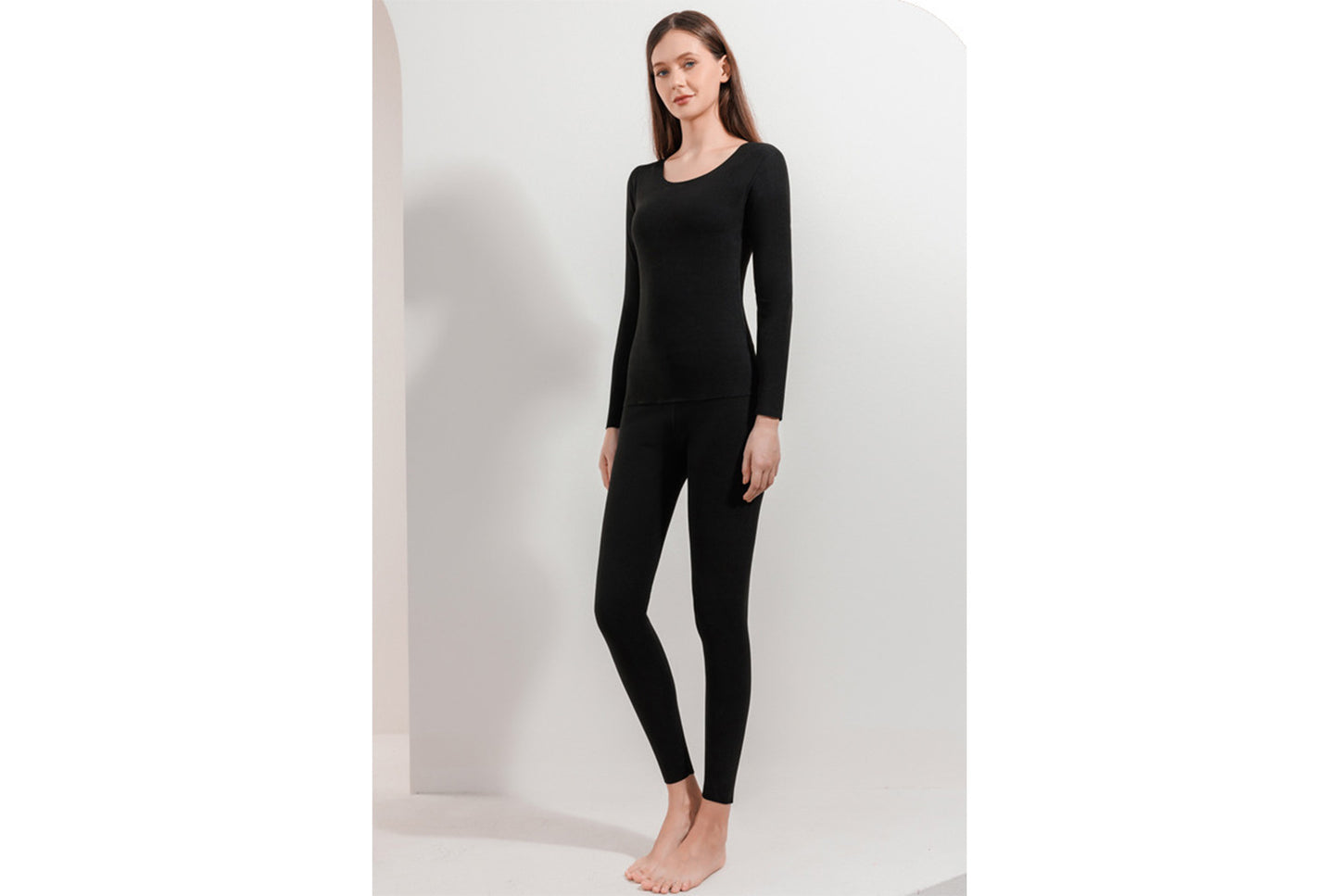 **Couple's Double-Sided Brushed Seamless Thermal Underwear Set**