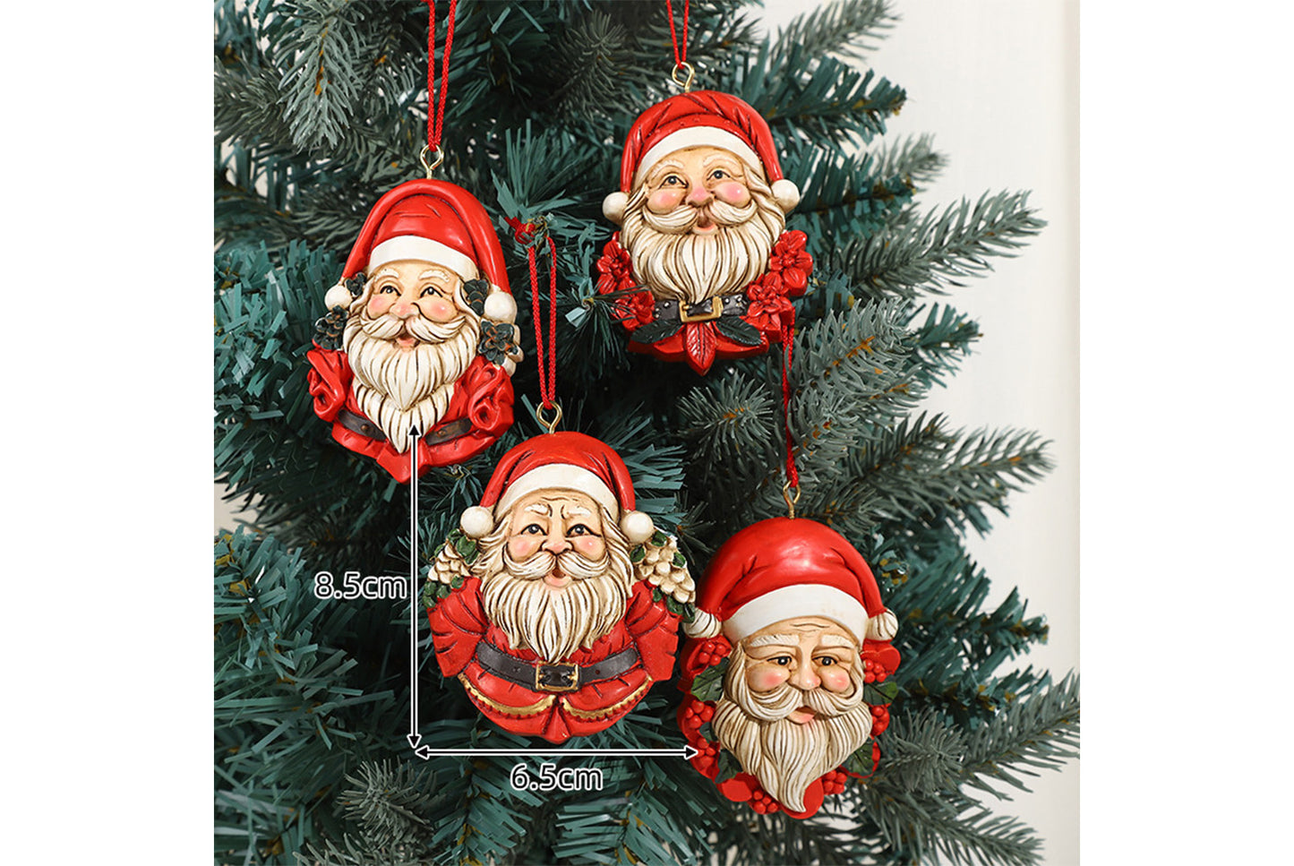 **Resin Christmas Tree Ornament Set**