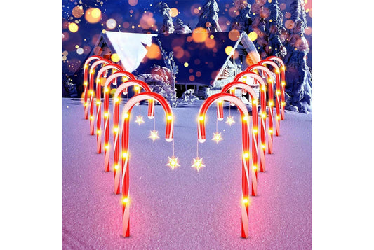 LED Solar Christmas Cane Ground Lights-（5pcs）
