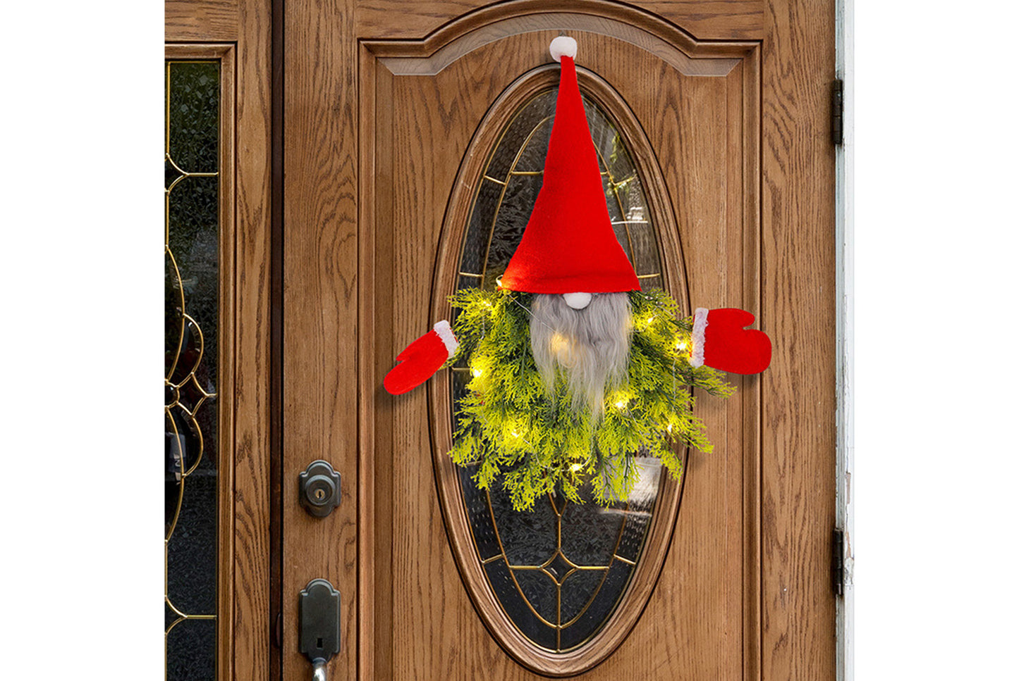 Luminous Faceless Old Man Christmas Wreath