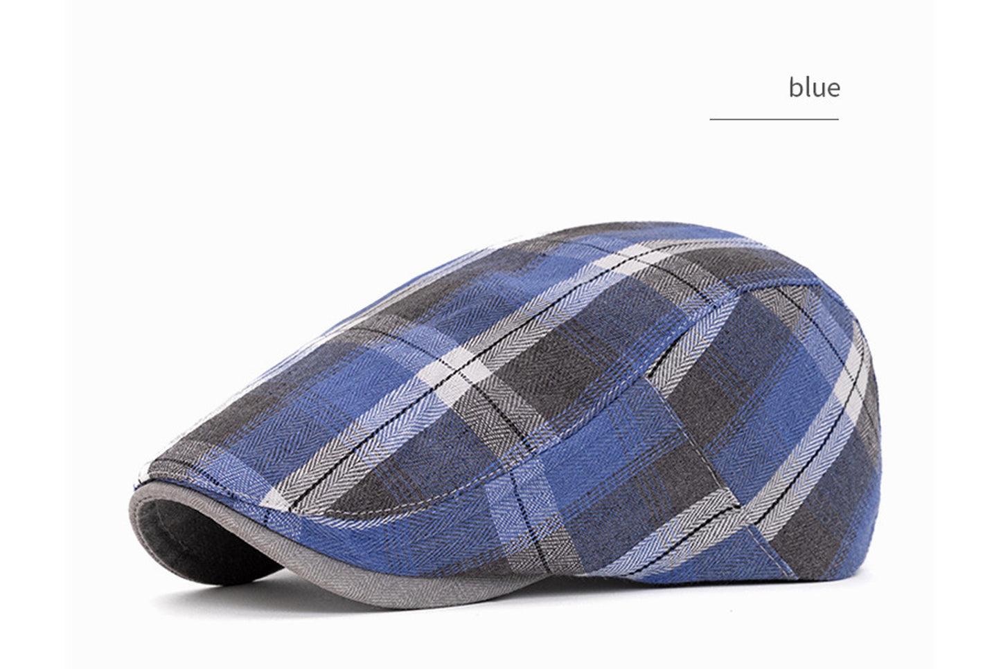 **Colorful Checkered Beret (Adjustable Head Circumference)**