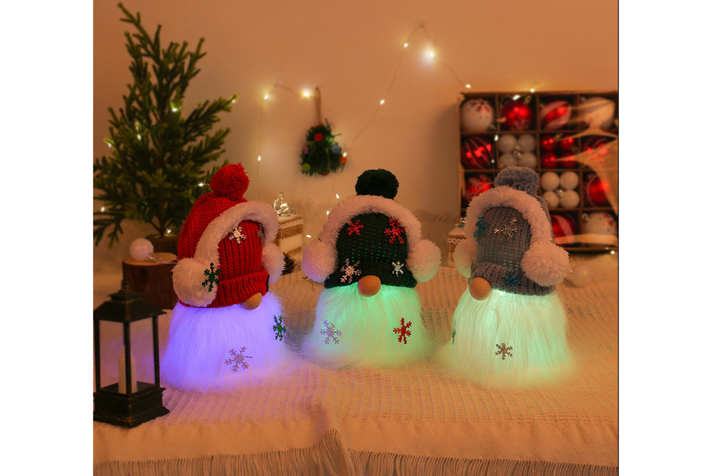 Children's Christmas Gift - Light-Up Musical Knitted Hat Doll