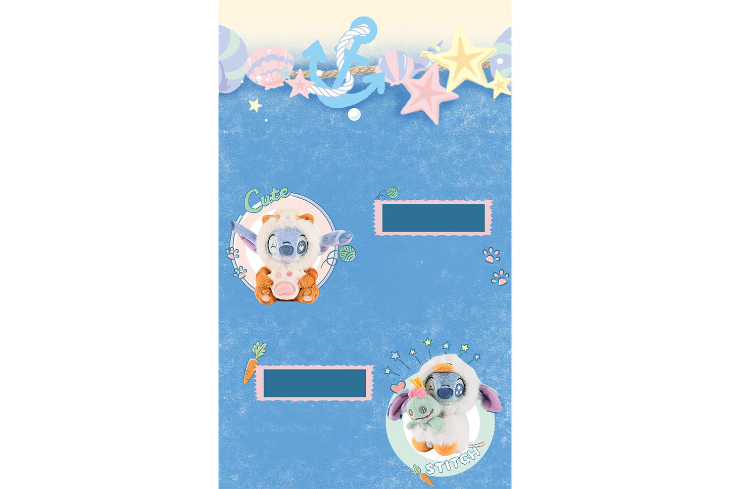 **Lilo & Stitch Series Animal Party Plush Charm Blind Box**