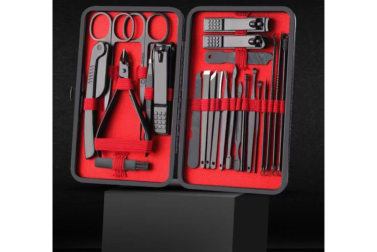 24-Piece Stainless Steel Nail Tool Set