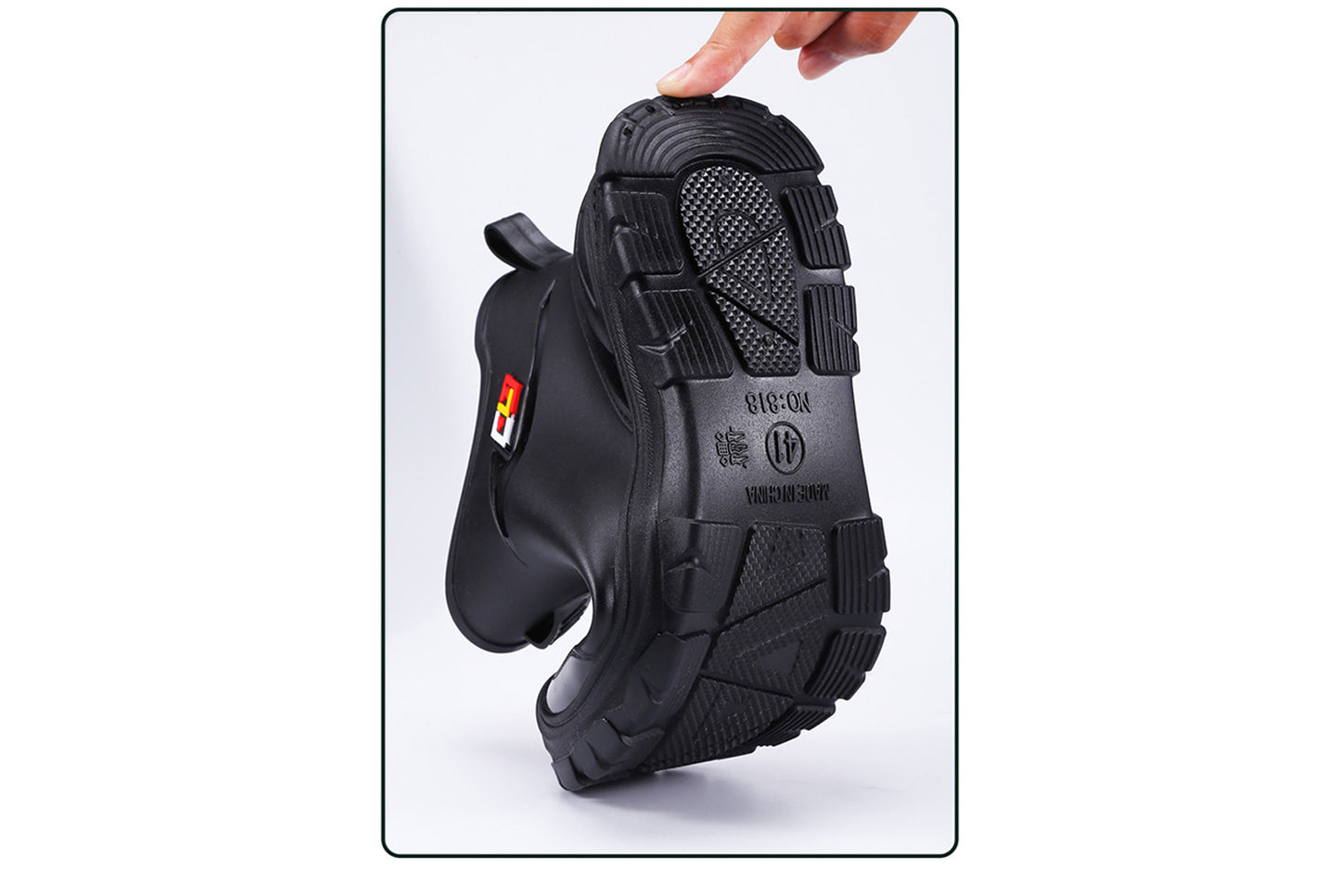 Men's Mid-Calf Fleece-Lined Non-Slip Rain Boots