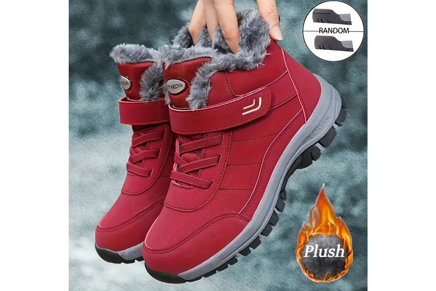 Women's Winter Thickened Anti-Slip Ski Boots