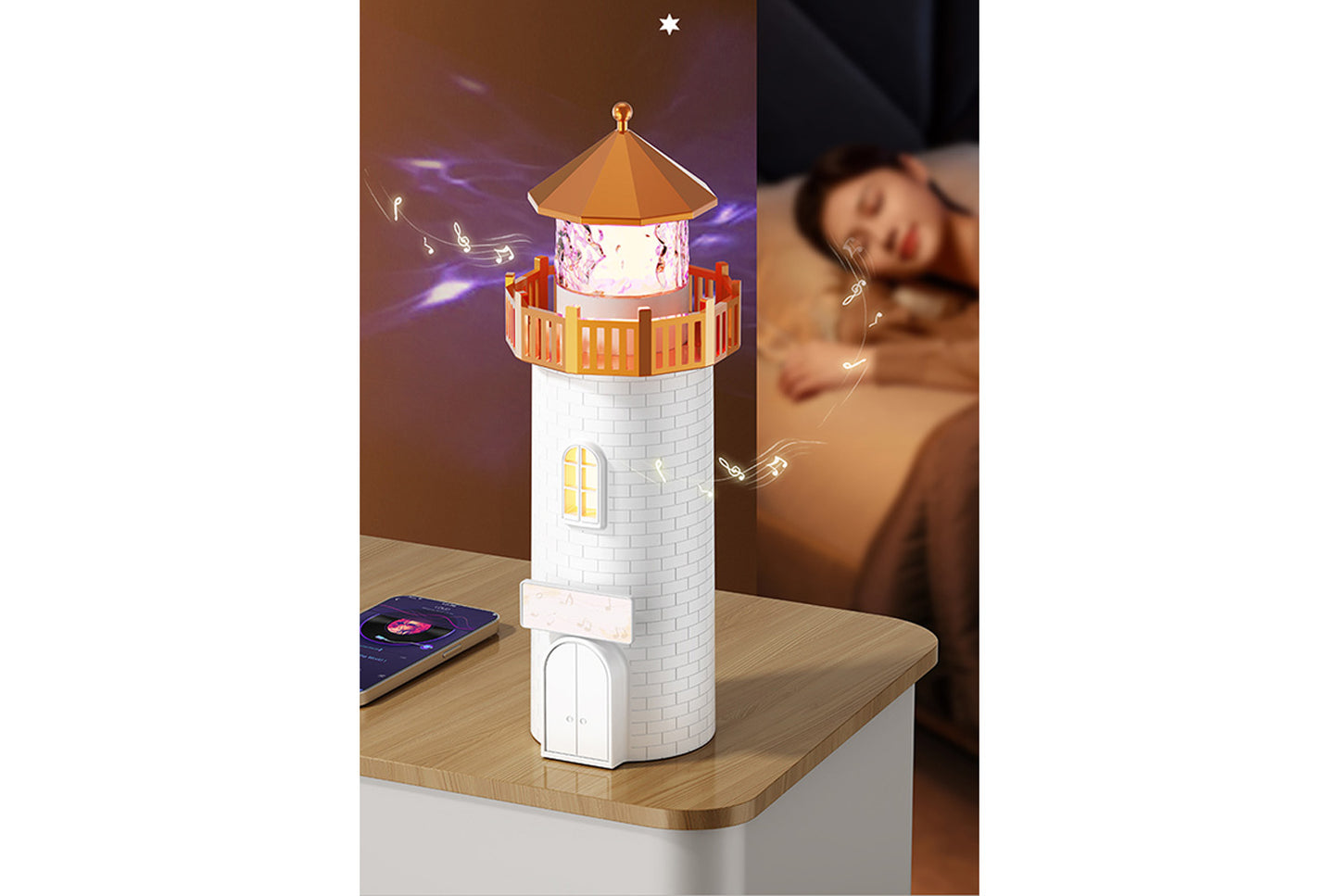 **Lighthouse Ambiance Night Light Bluetooth Model**