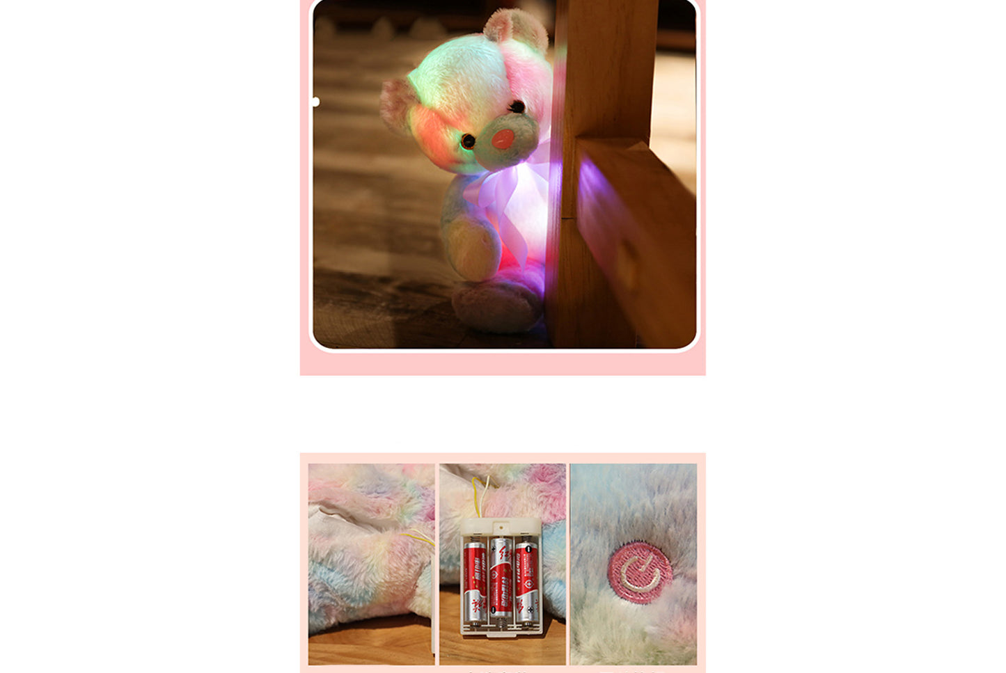 Colorful Glowing Teddy Bear Plush Toy
