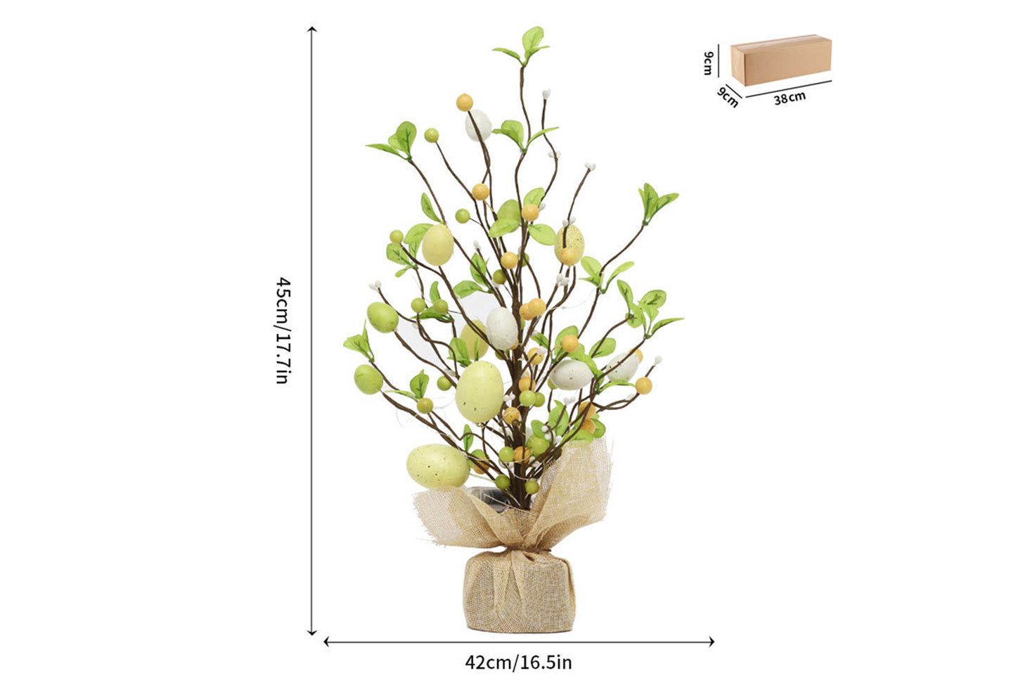 LED Light-Up Easter Egg Tree - Easter Tabletop Ornament