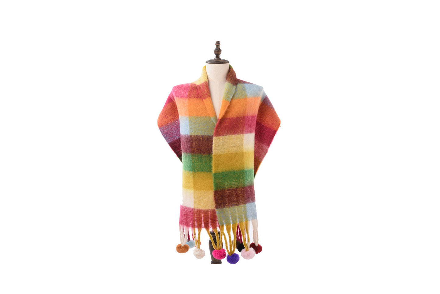 **Plaid Striped Thickened Scarf**