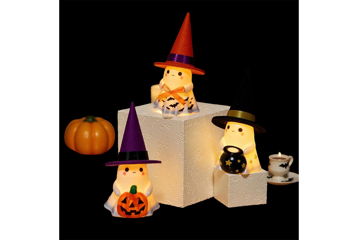 **Halloween Ghost Lantern Flag | Resin Holiday Decorations**