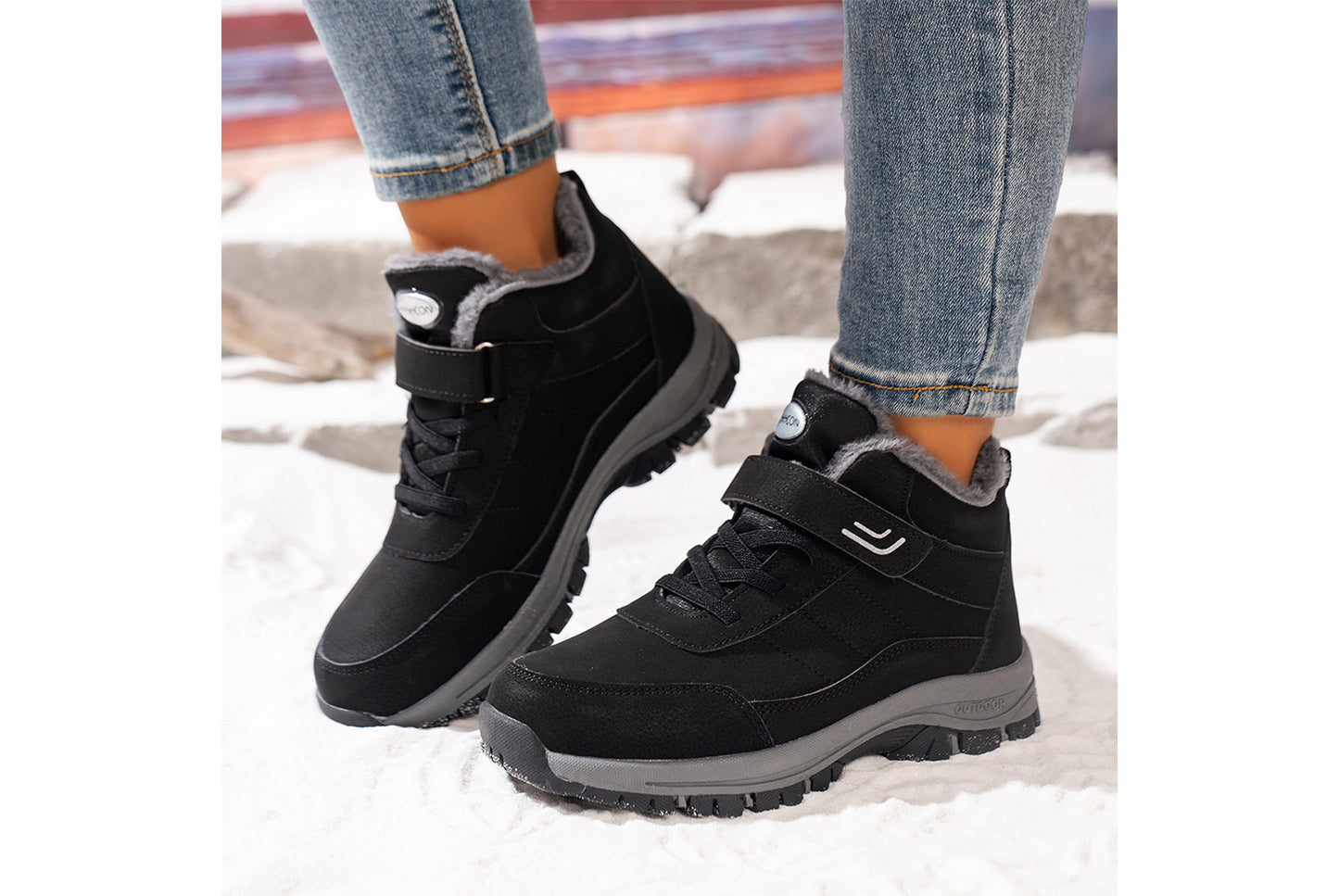 Women's Winter Thickened Anti-Slip Ski Boots