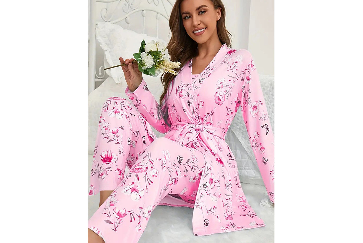 **Women's Three-Piece Pajama Set**