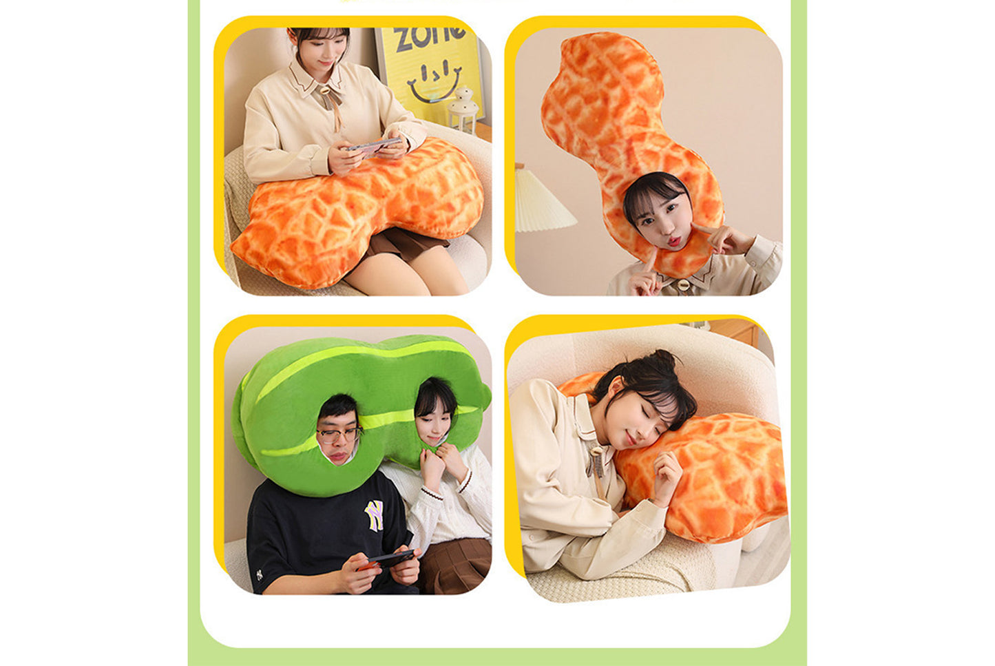 **Good Things Peanut Creative One-Piece Pillow/Head Cover**