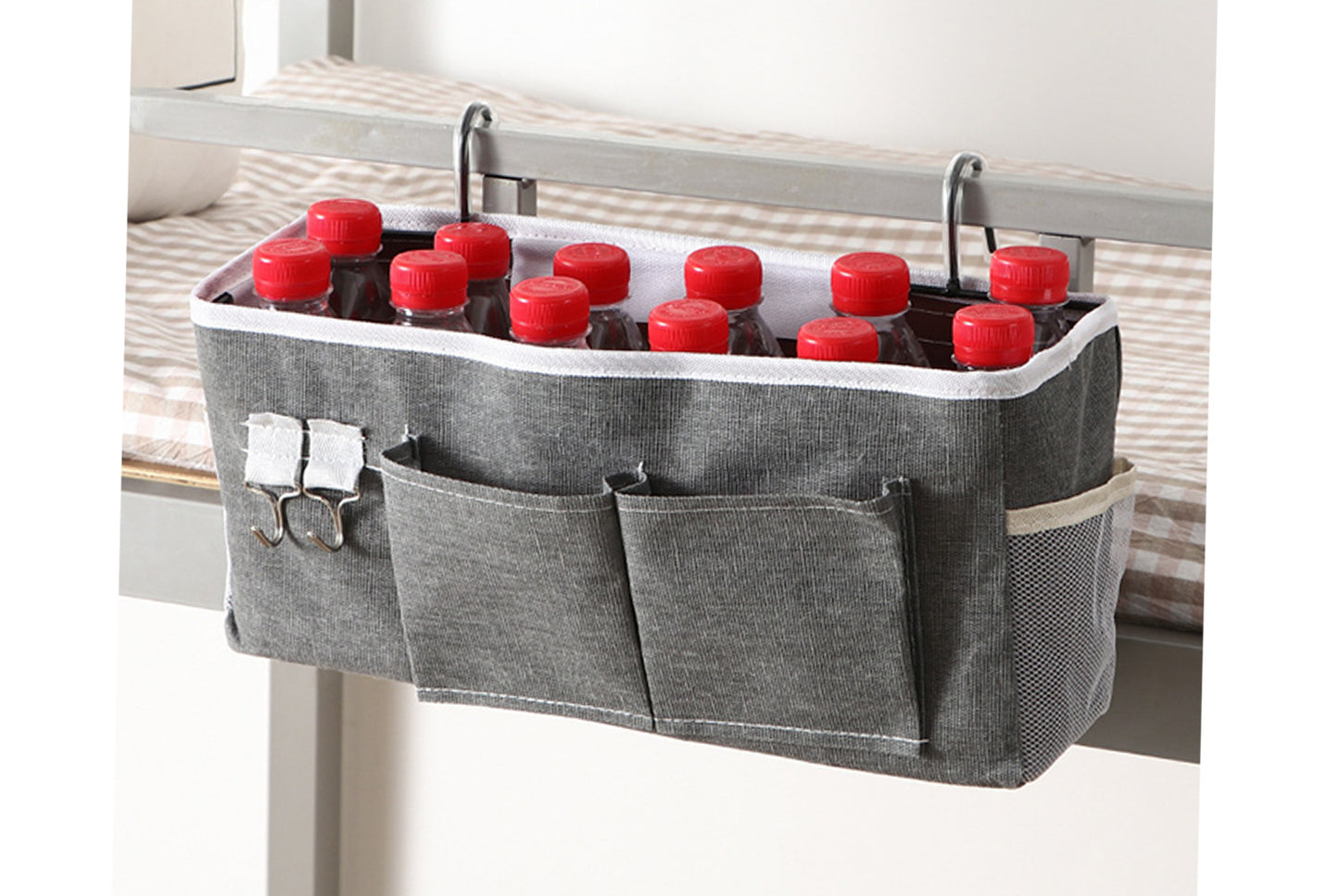 Cotton and linen double hook storage rack