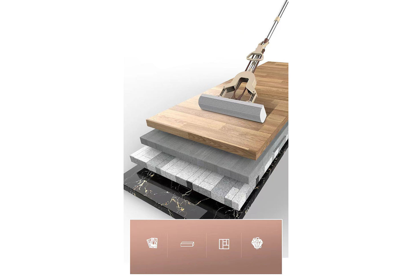 Hands-Free Washable PVA Mop