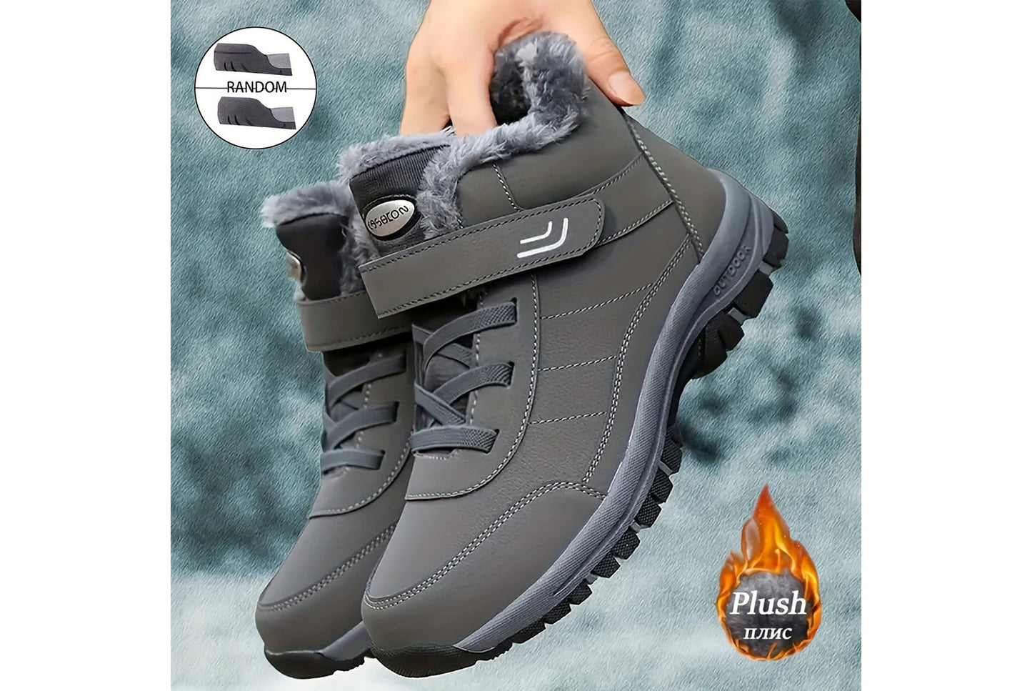 Women's Winter Thickened Anti-Slip Ski Boots
