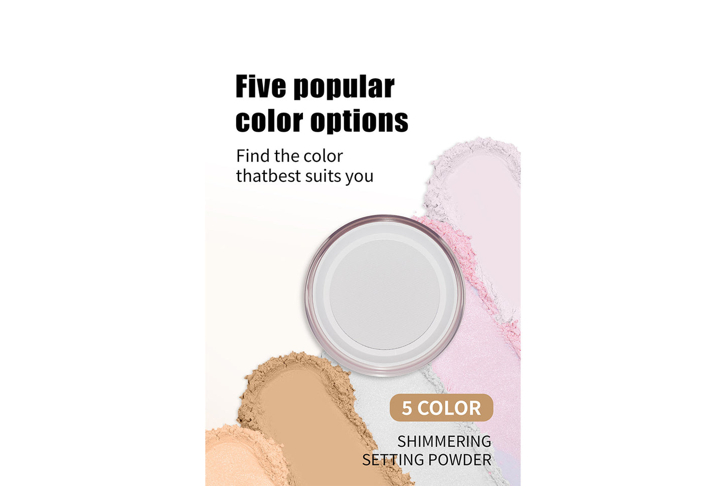 **Natural Concealing &amp; Oil-Control Setting Powder (5-Color Set)**