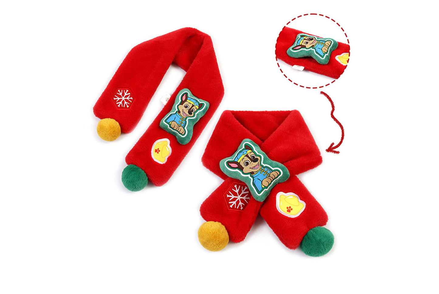 **Paw Patrol New Year Red Children's Warm Scarf (Adjustable)**