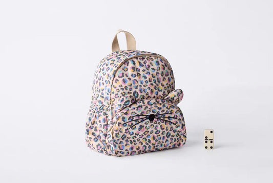Kitten and Leopard Print Backpack