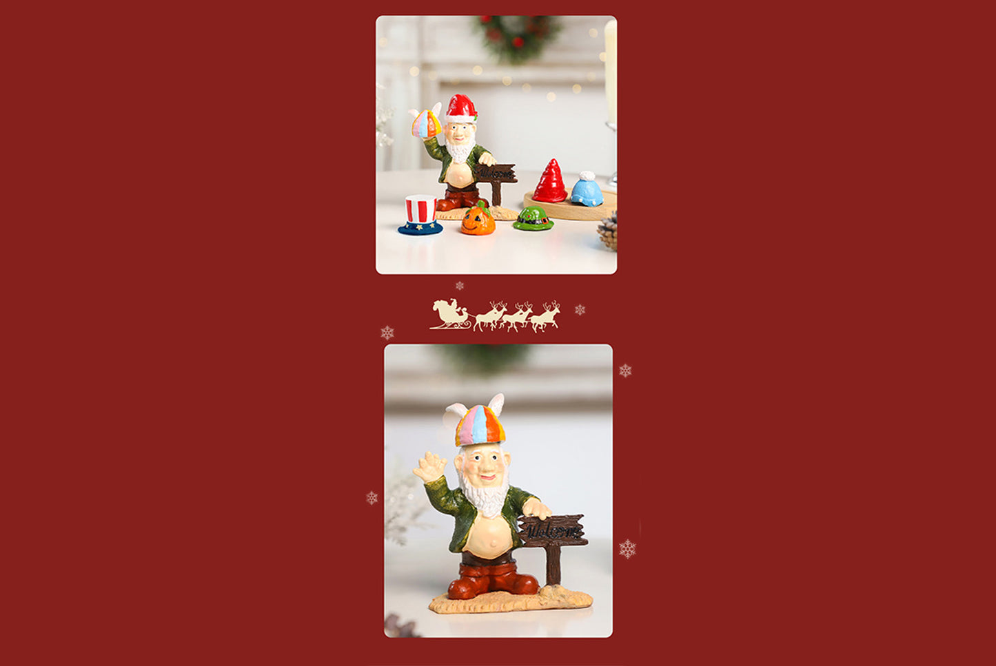 DIY Christmas Garden Elf Gnome Resin Ornament