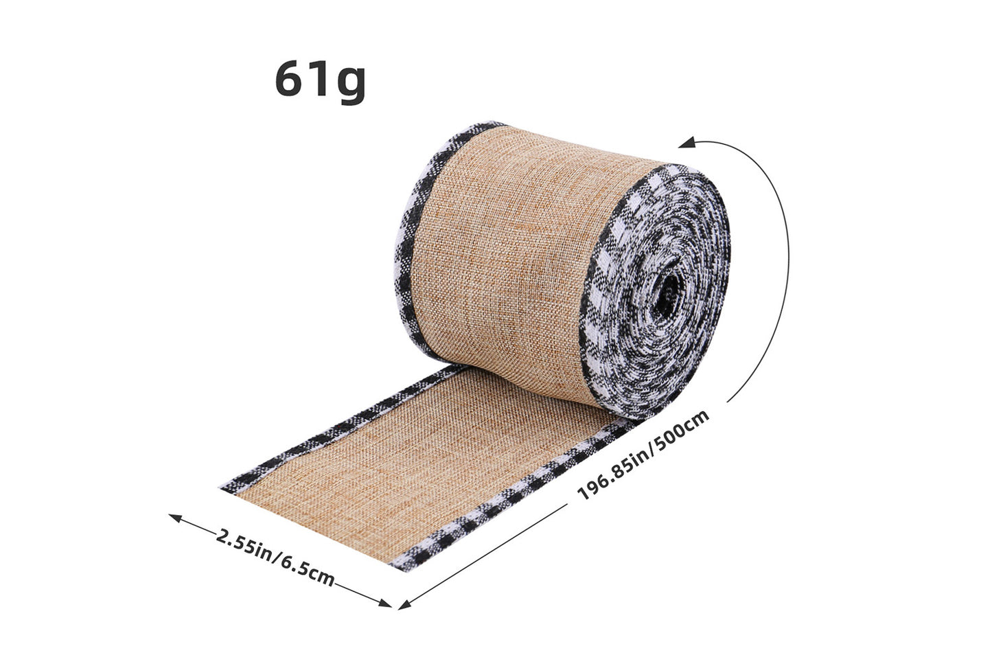 Christmas Linen Plaid Ribbon - DIY Gift Wrapping Decorative Ribbon