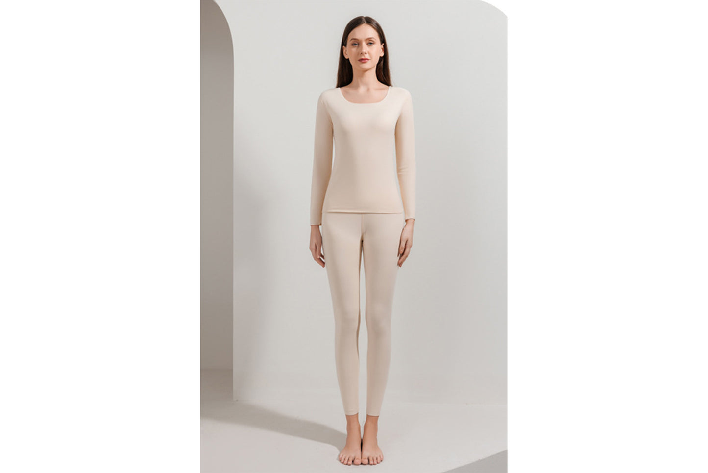 **Couple's Double-Sided Brushed Seamless Thermal Underwear Set**