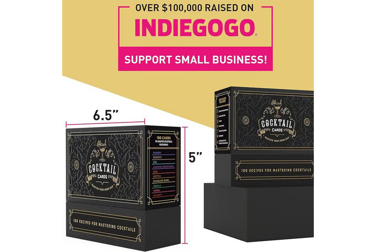 **100 Cocktail Recipe Cards (Professional Bartending Guide)**