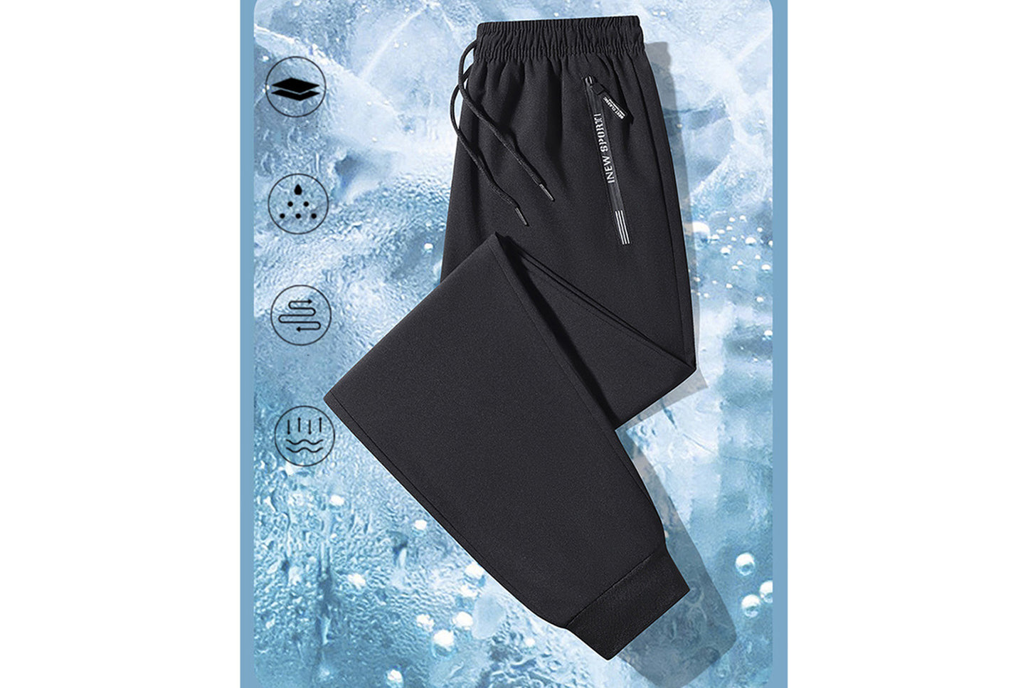 **Men's Ice Silk Pants - Cool, Breathable Casual Sweatpants**