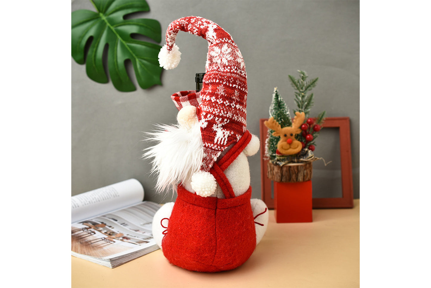 Christmas Faceless Doll Wine Bottle Holder