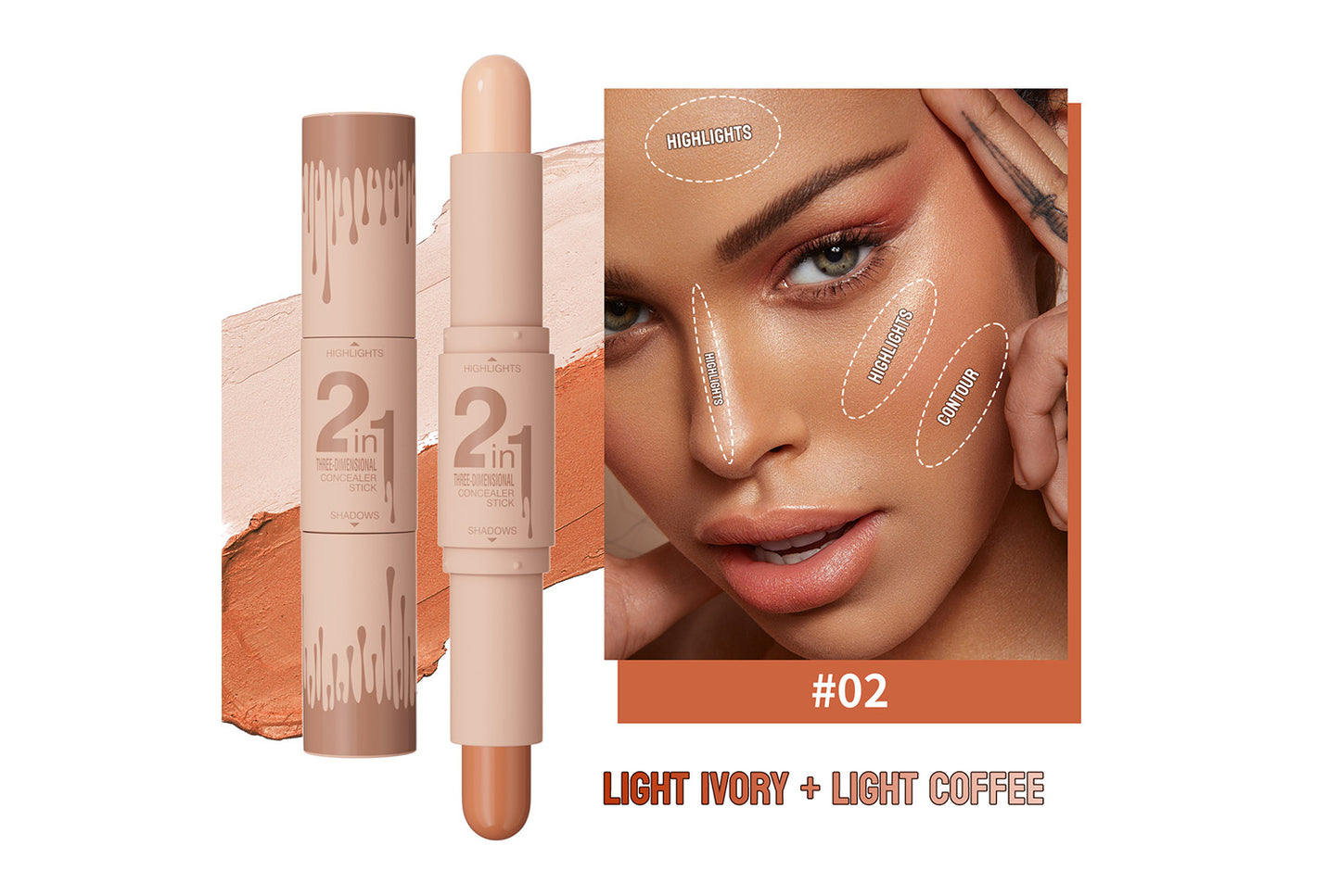 **Dual-Ended Contouring Stick (4-Color Set)**