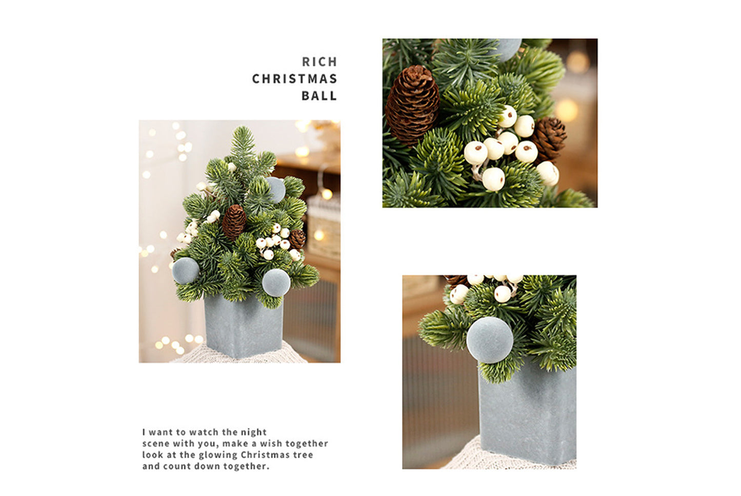 Replica Nobel Pine Mini Christmas Tree Set