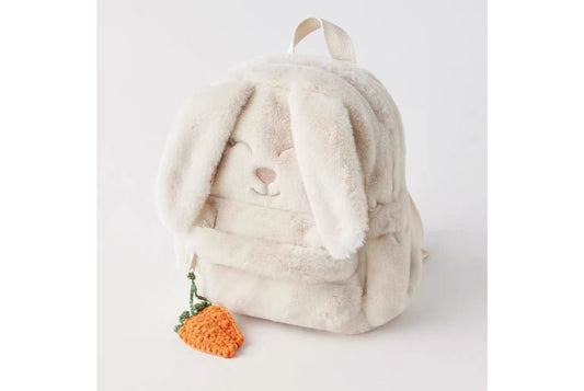 **Plush Bunny Backpack, Cute Cartoon Carrot Shaped Backpack**