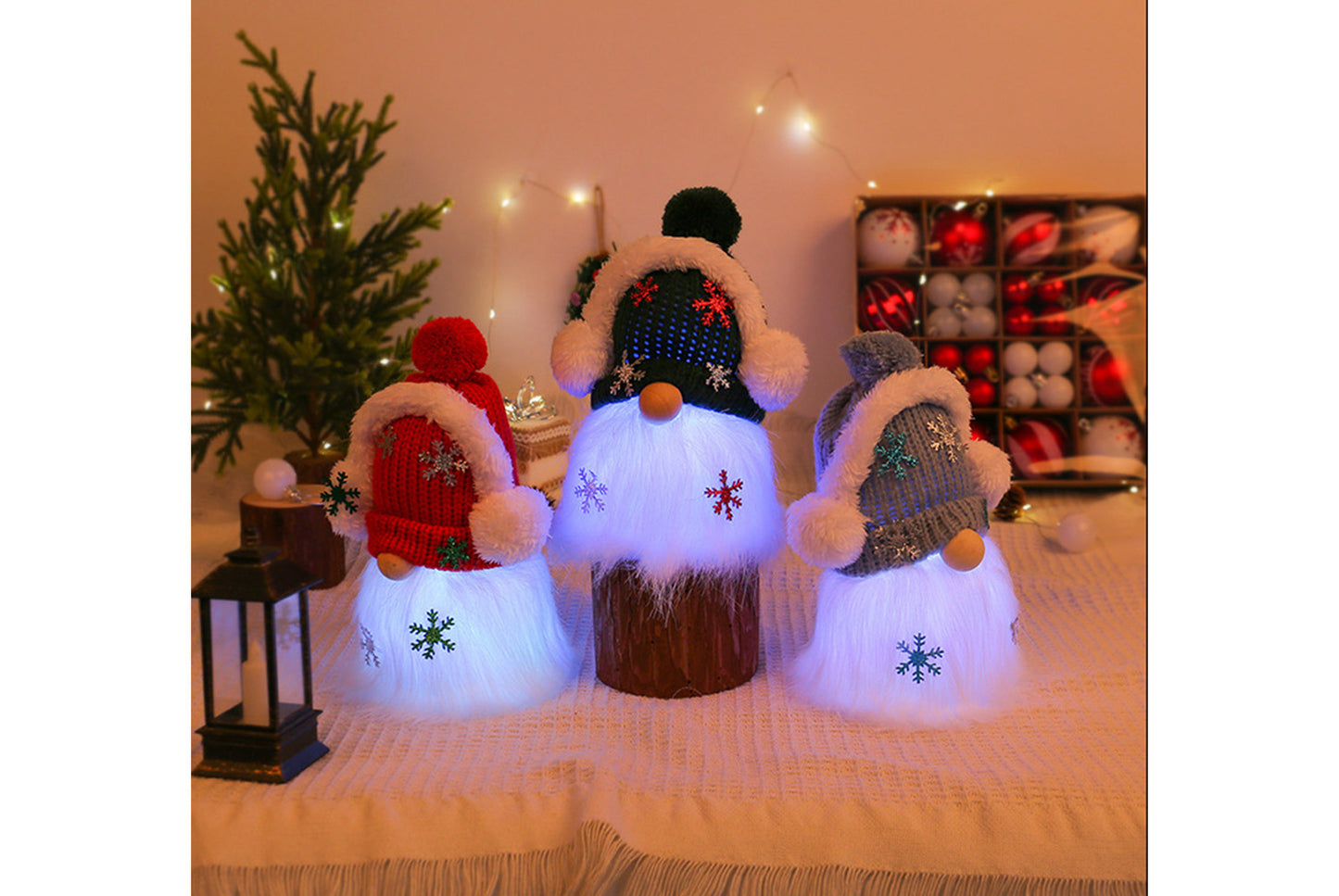 Children's Christmas Gift - Light-Up Musical Knitted Hat Doll