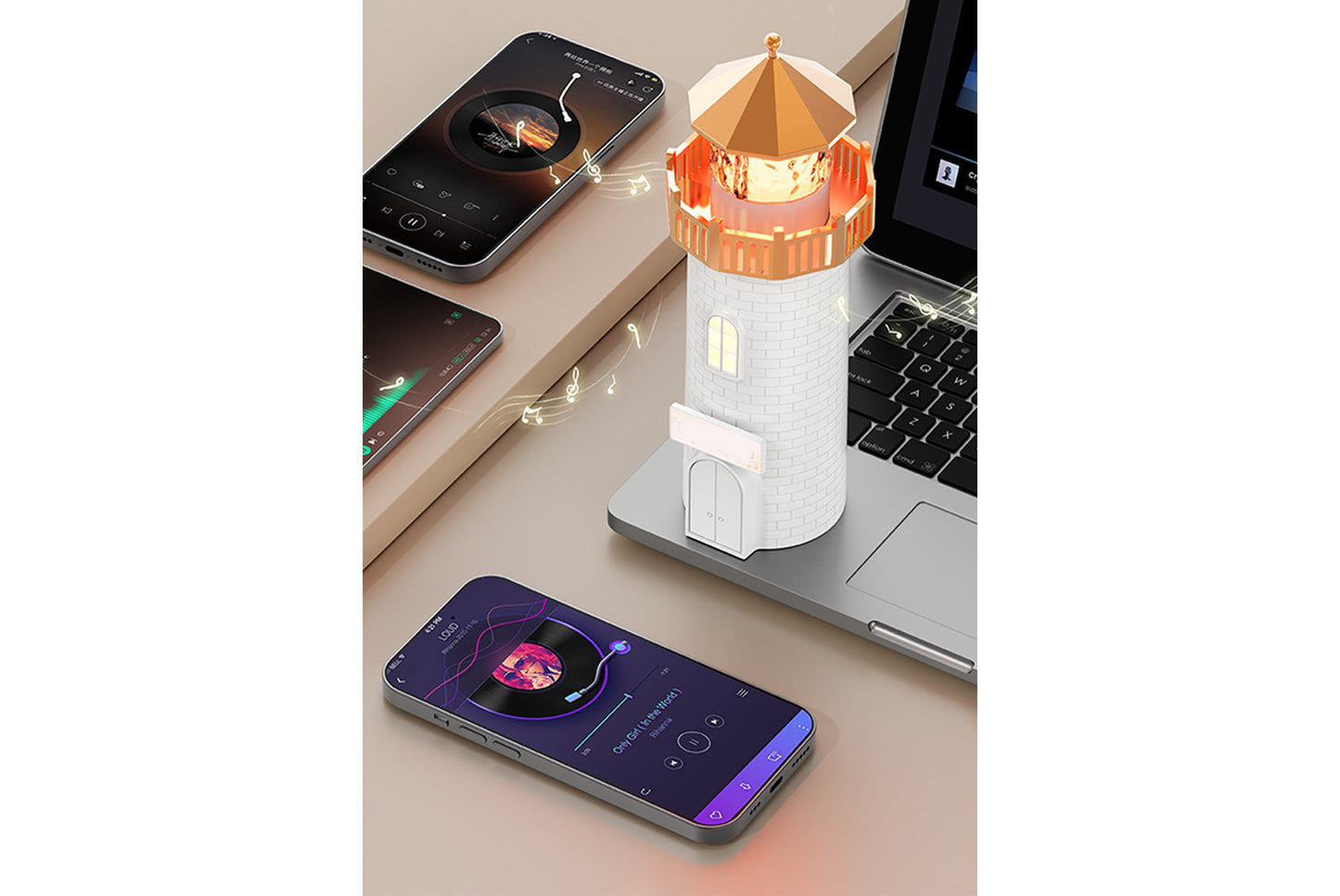 **Lighthouse Ambiance Night Light Bluetooth Model**