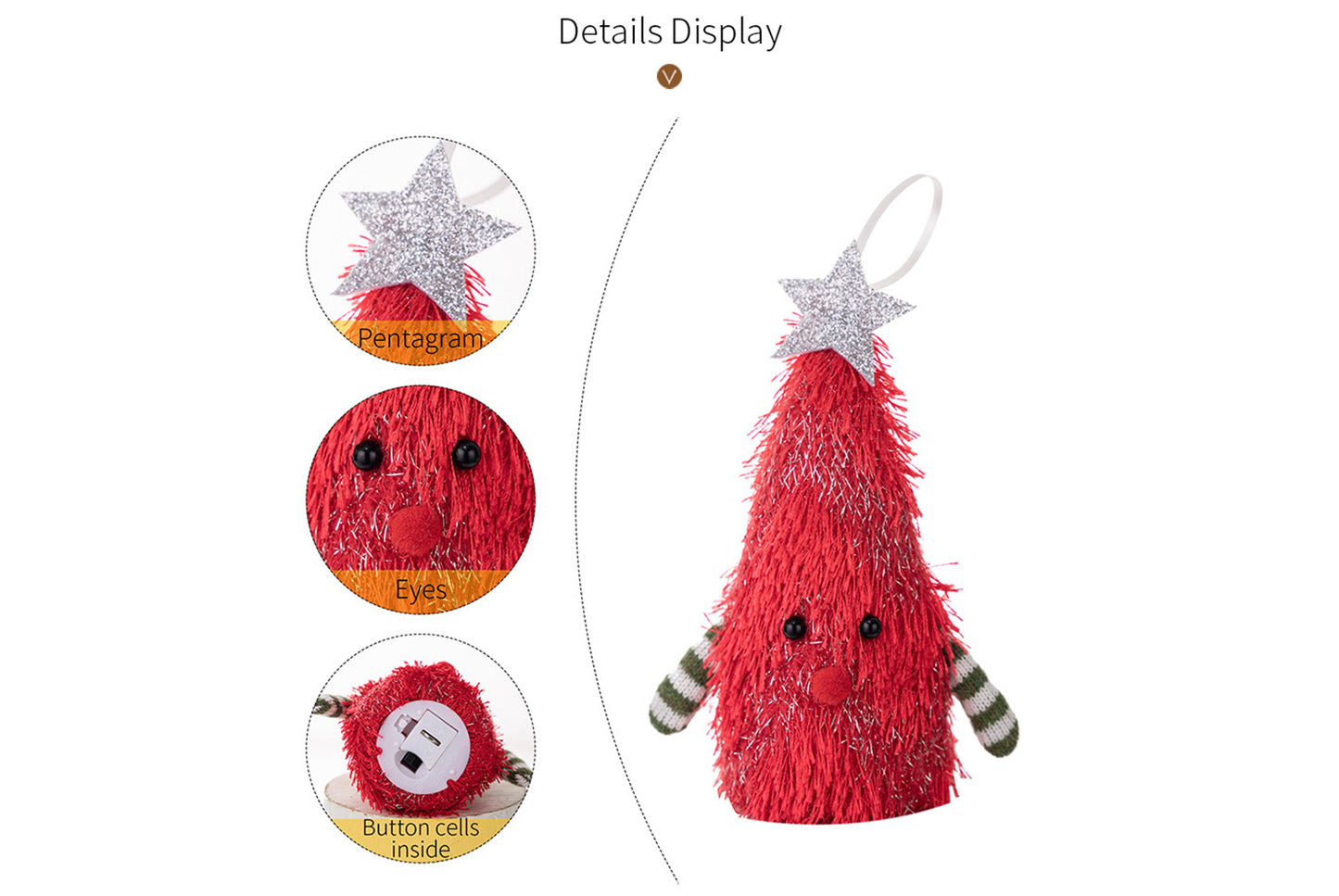 **Creative Light-Up Christmas Tree Pendant**