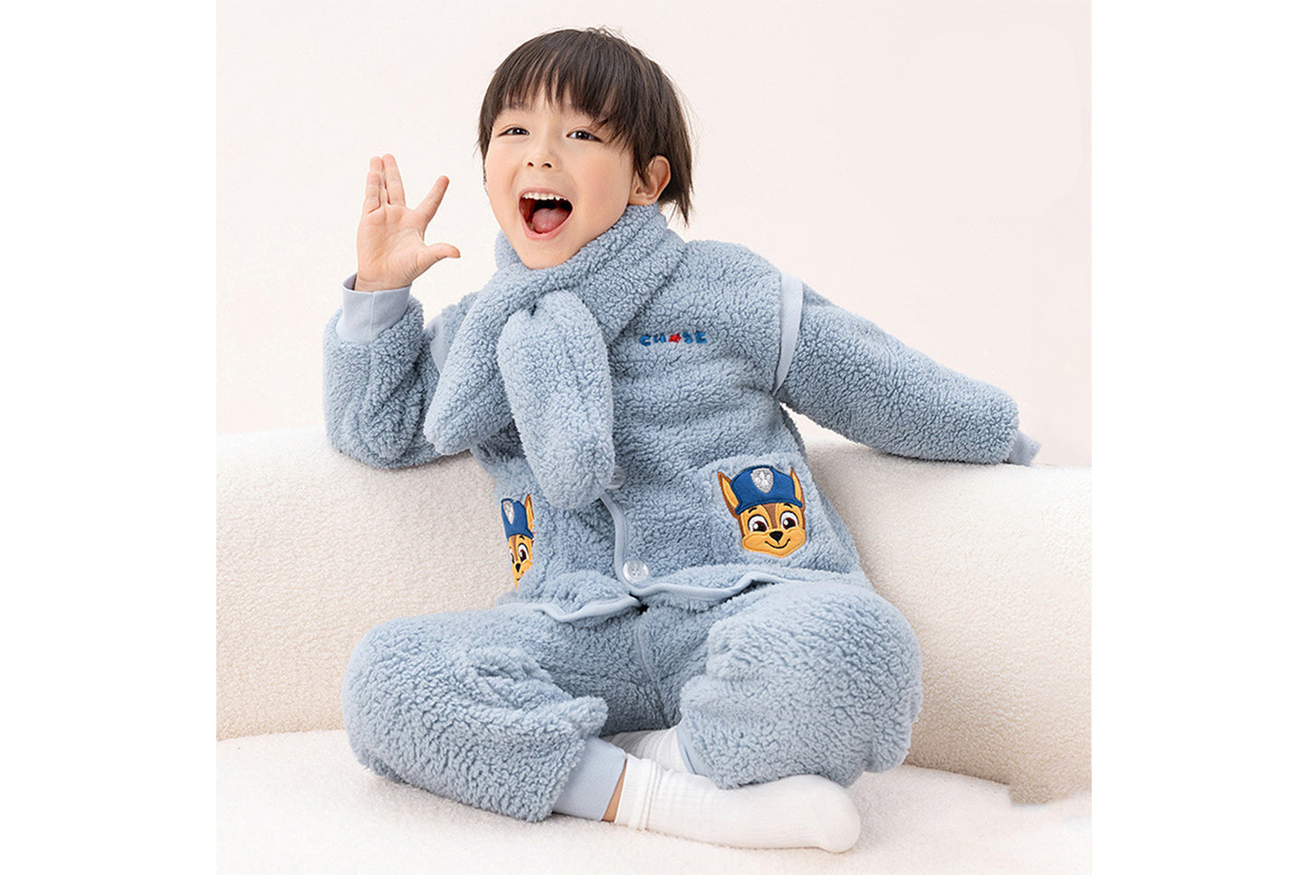 **Paw Patrol Children's Fleece Warm Homewear Three-Piece Set**