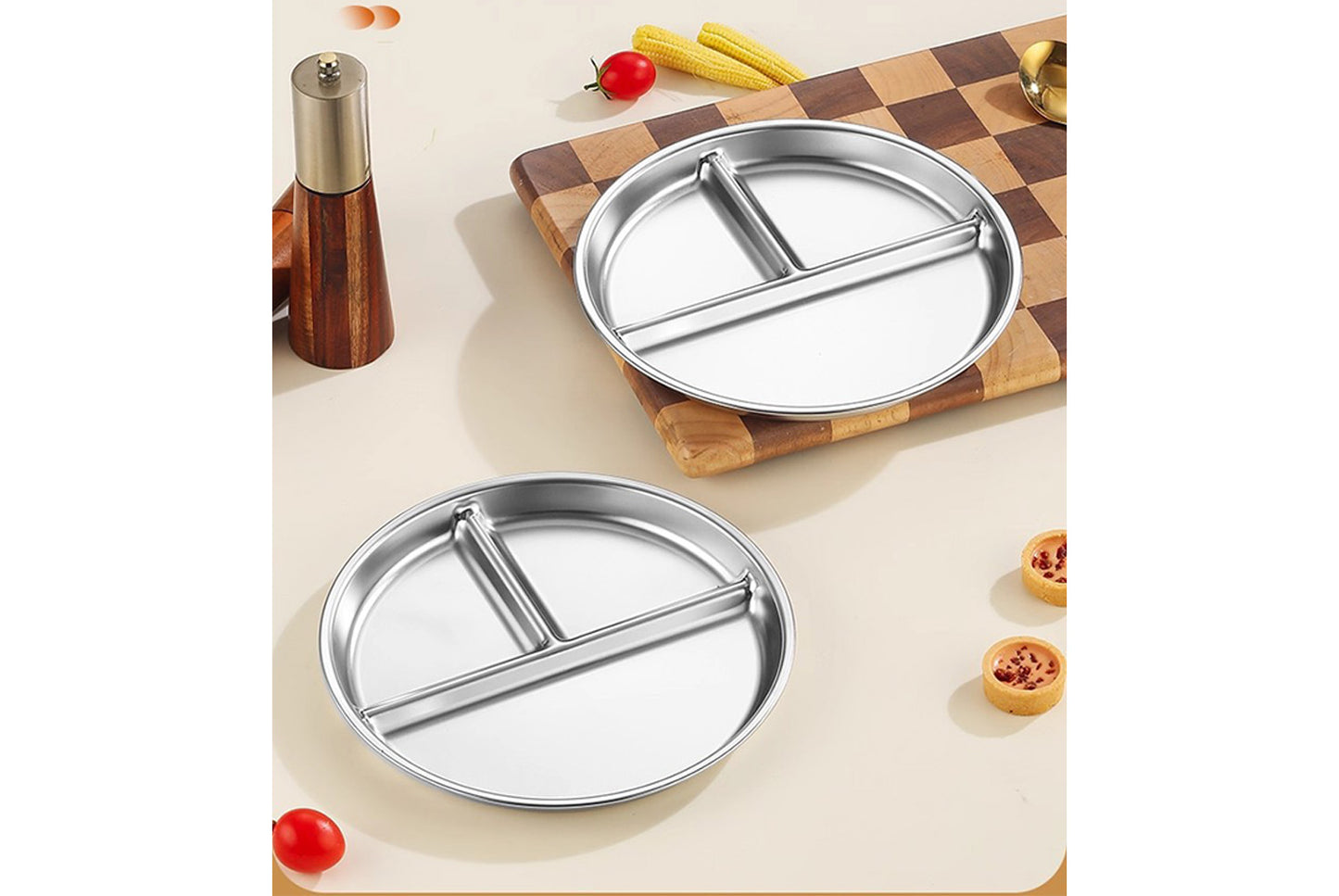 Three-Compartment Dinner Plate (3-Pack)