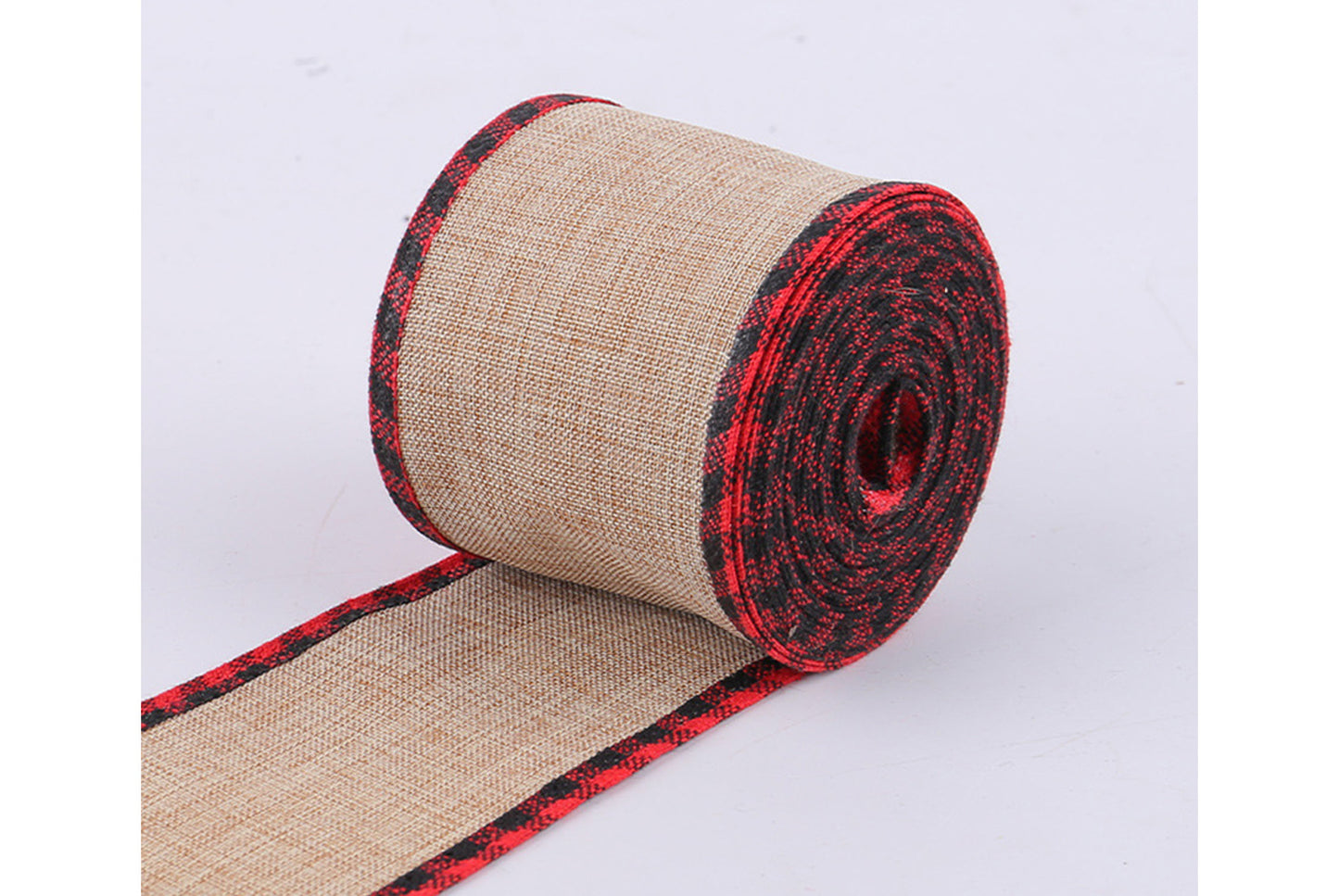 Christmas Linen Plaid Ribbon - DIY Gift Wrapping Decorative Ribbon