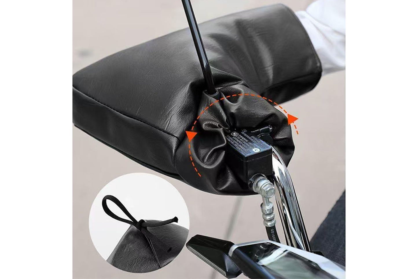 Winter Electric Motorcycle Thickened Waterproof Handlebar Covers