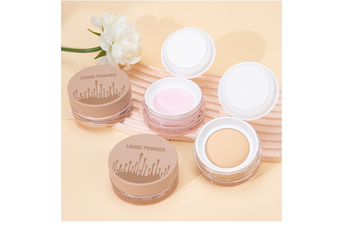 **Natural Concealing &amp; Oil-Control Setting Powder (5-Color Set)**