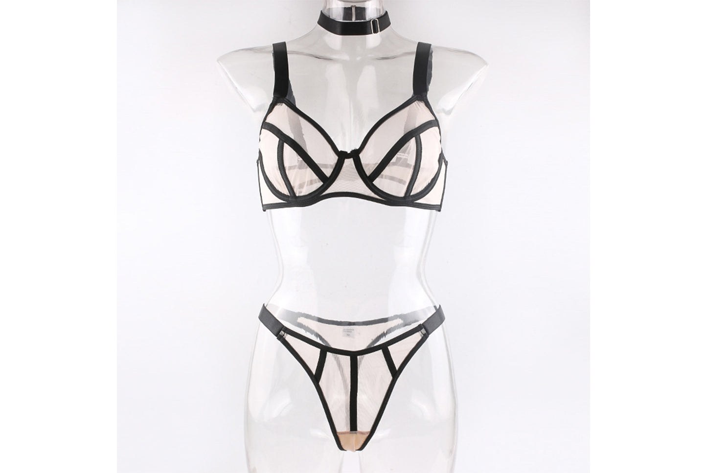 **New Sexy Sheer Bra Two-Piece Set**