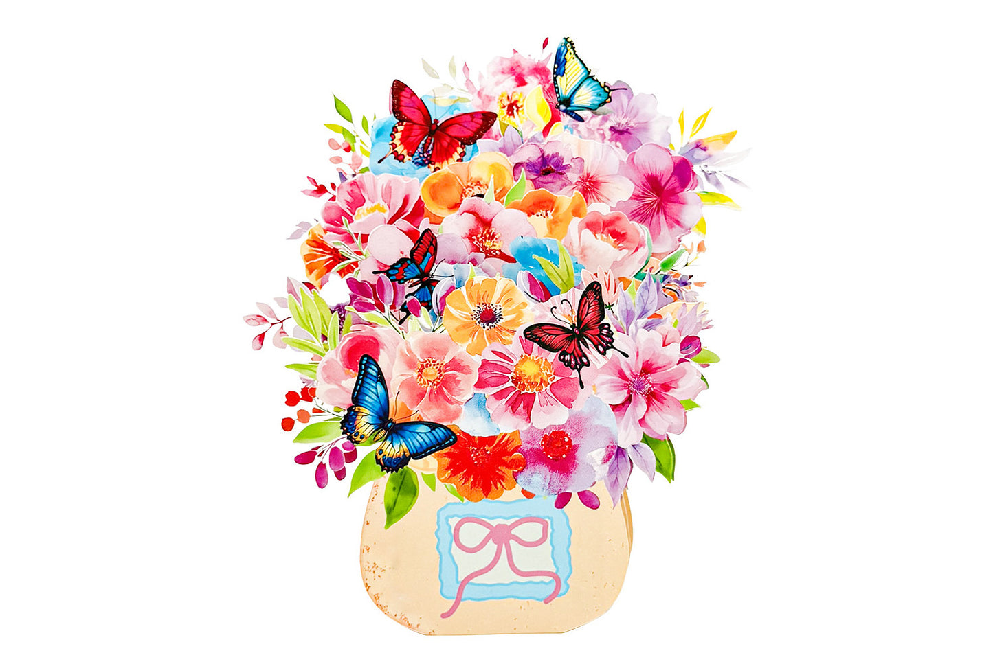 3D Pop-Up Greeting Card with Floral Design