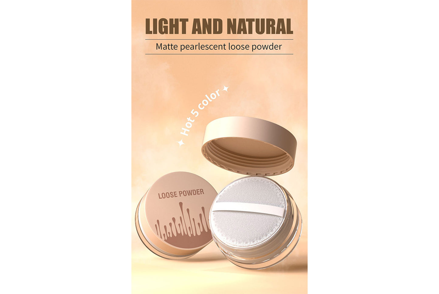 **Natural Concealing &amp; Oil-Control Setting Powder (5-Color Set)**
