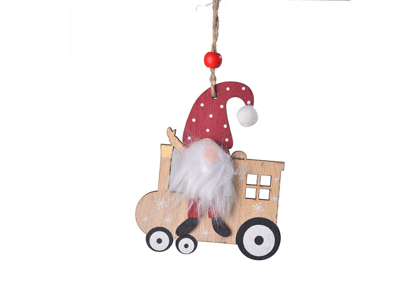 **New Christmas Wooden Ornament - Faceless Old Man Rudolph Ornament**