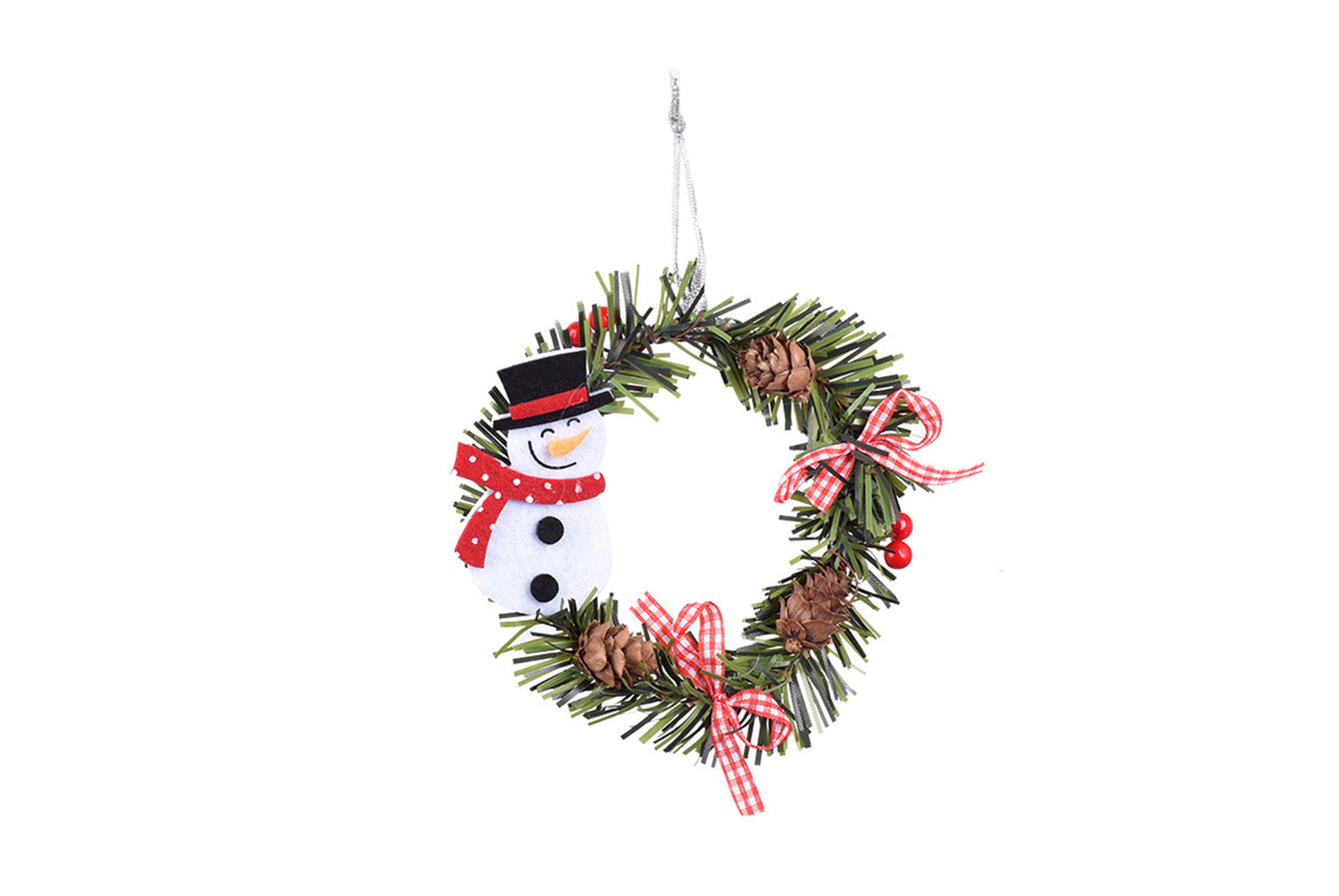 **Christmas PVC Wreath Pendant - Pine Cone Decoration**